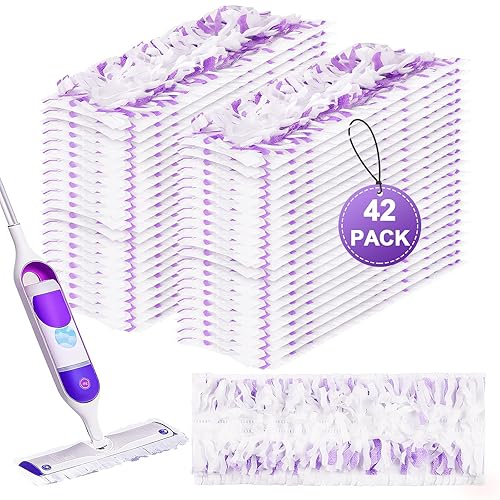 42 Pack Disposable Power Mop Pads for Swiffer PowerMop, 5X Power Mop Refills for Cleaning, 14-Layer Unscented Thickened Multi-Surface Replacement
