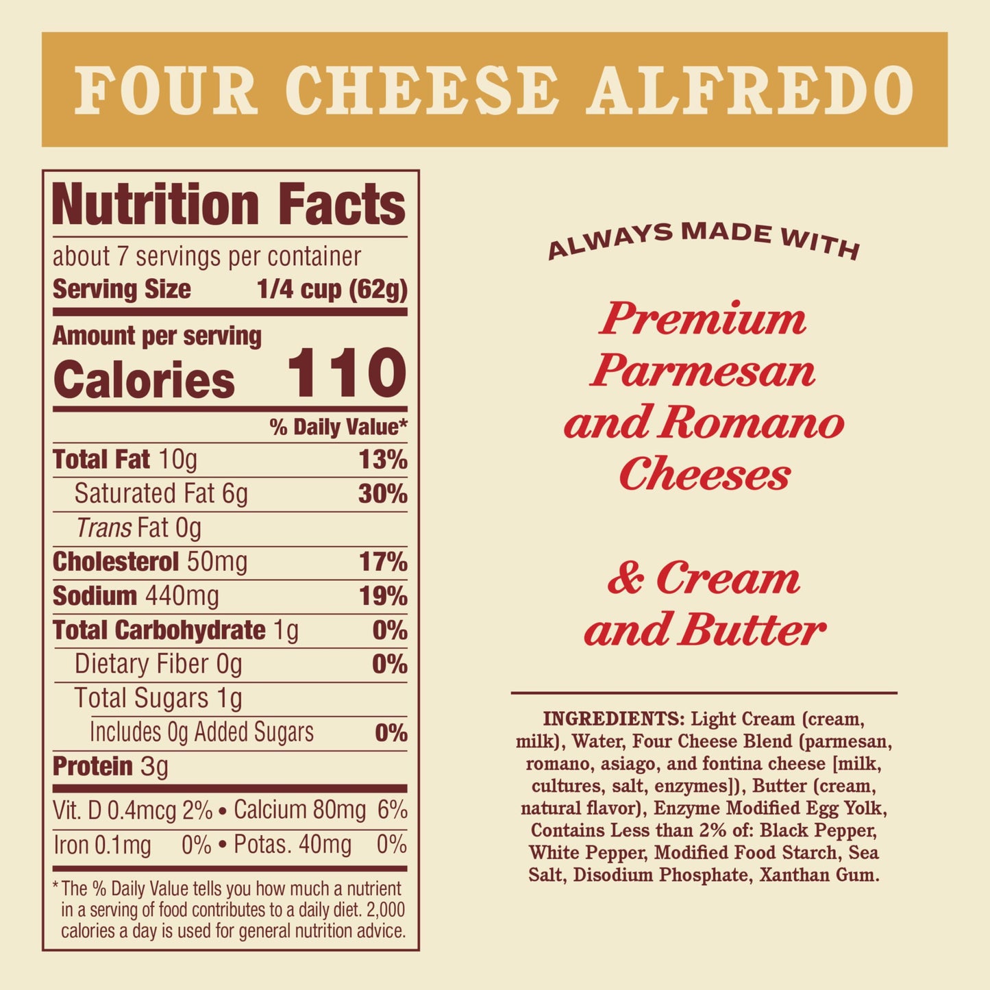 Rao's Homemade Four Cheese Alfredo Sauce, 15 oz