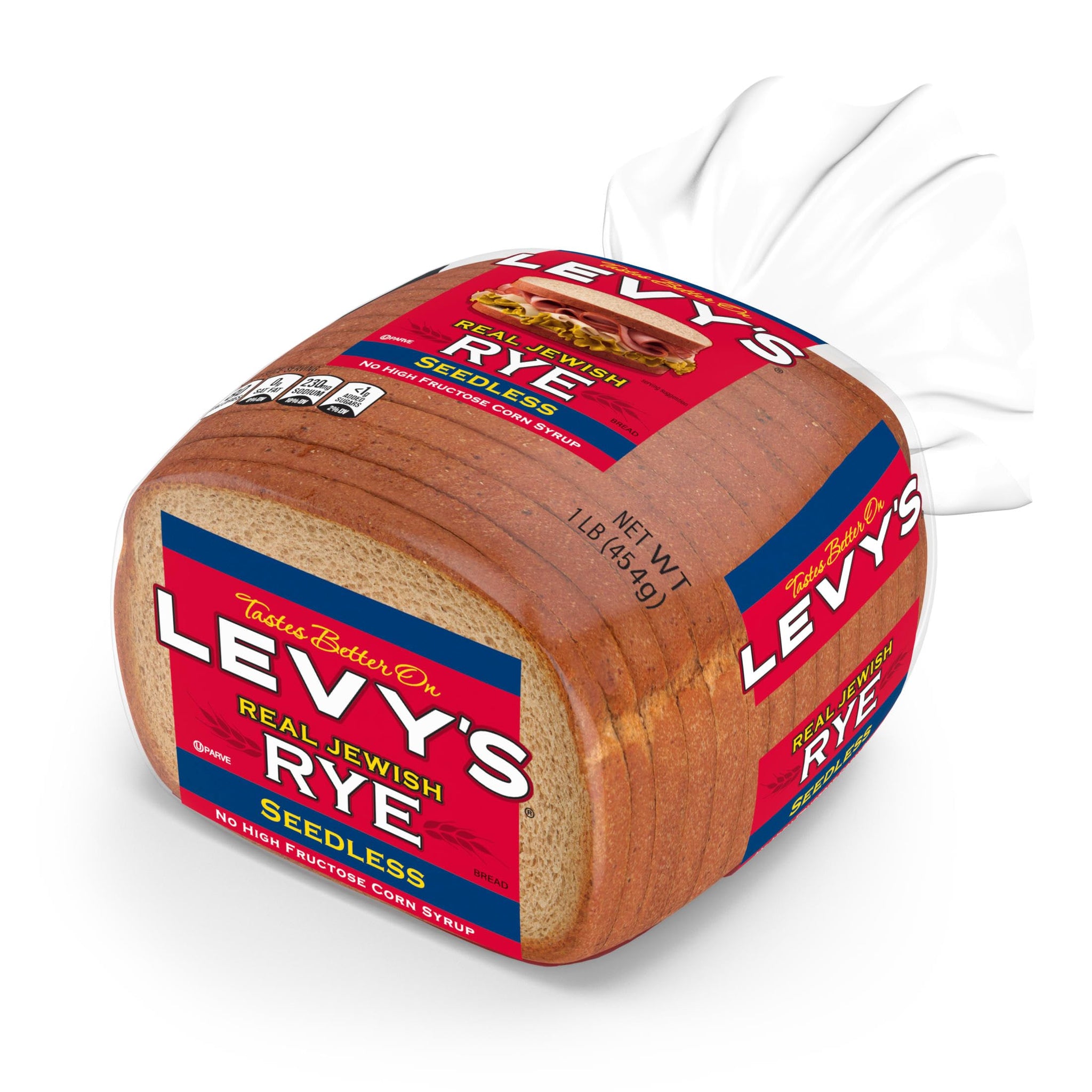 Levy's Seedless Rye Bread, sliced bread Rye Bread, 16 oz Bag