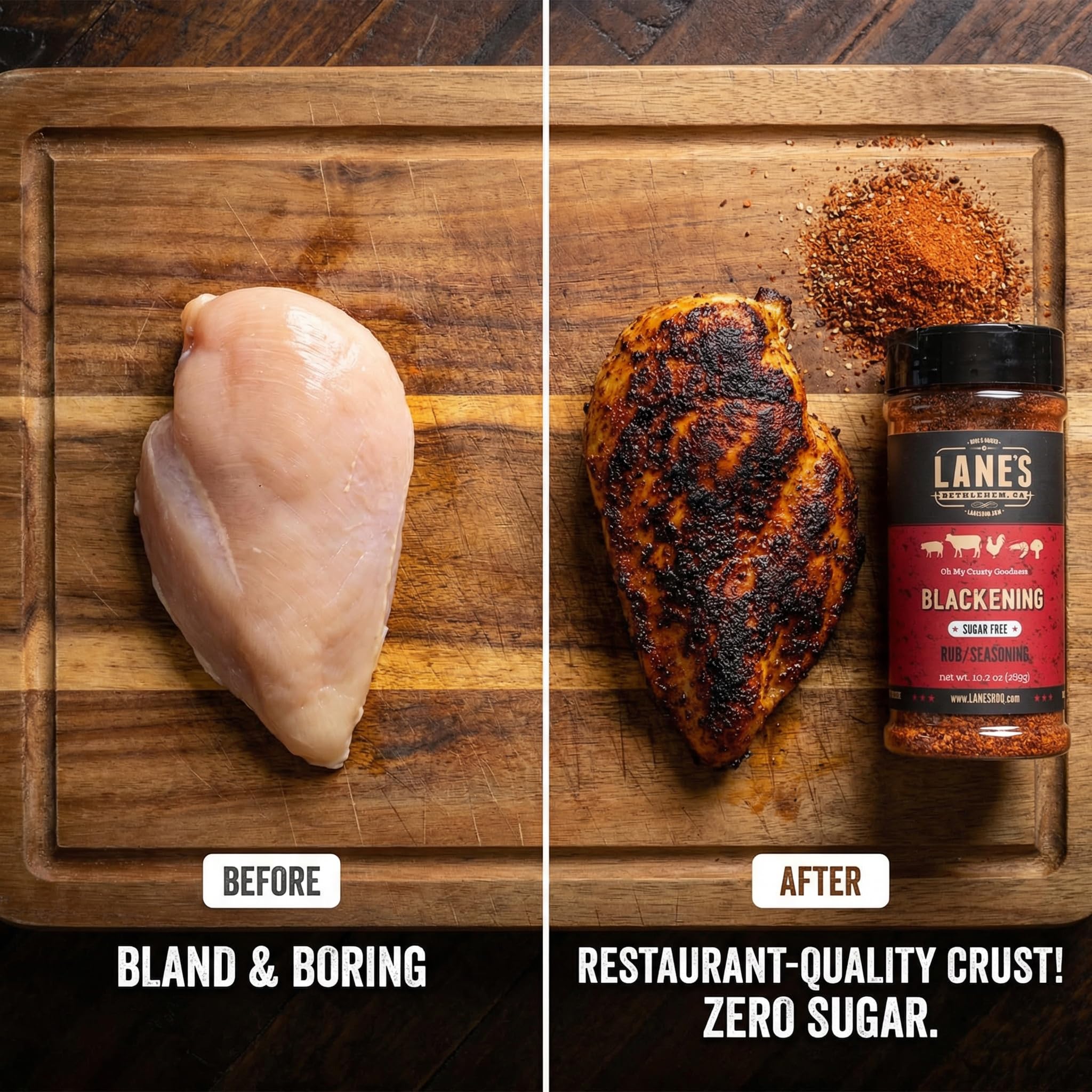 Rub Blackening - 2 x 10.2 oz Shaker - Cajun Seasoning and Blackened Seasoning for Chicken Rub - Salt Free Seasonings and Spices - Spiceology Spices 4