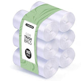 4 Gallon Trash Bags - 300 Small Mini Garbage Bags | 17" x 18" Clear Waste Basket Trash Bags | Bulk Plastic Bathroom Trash Can Liners