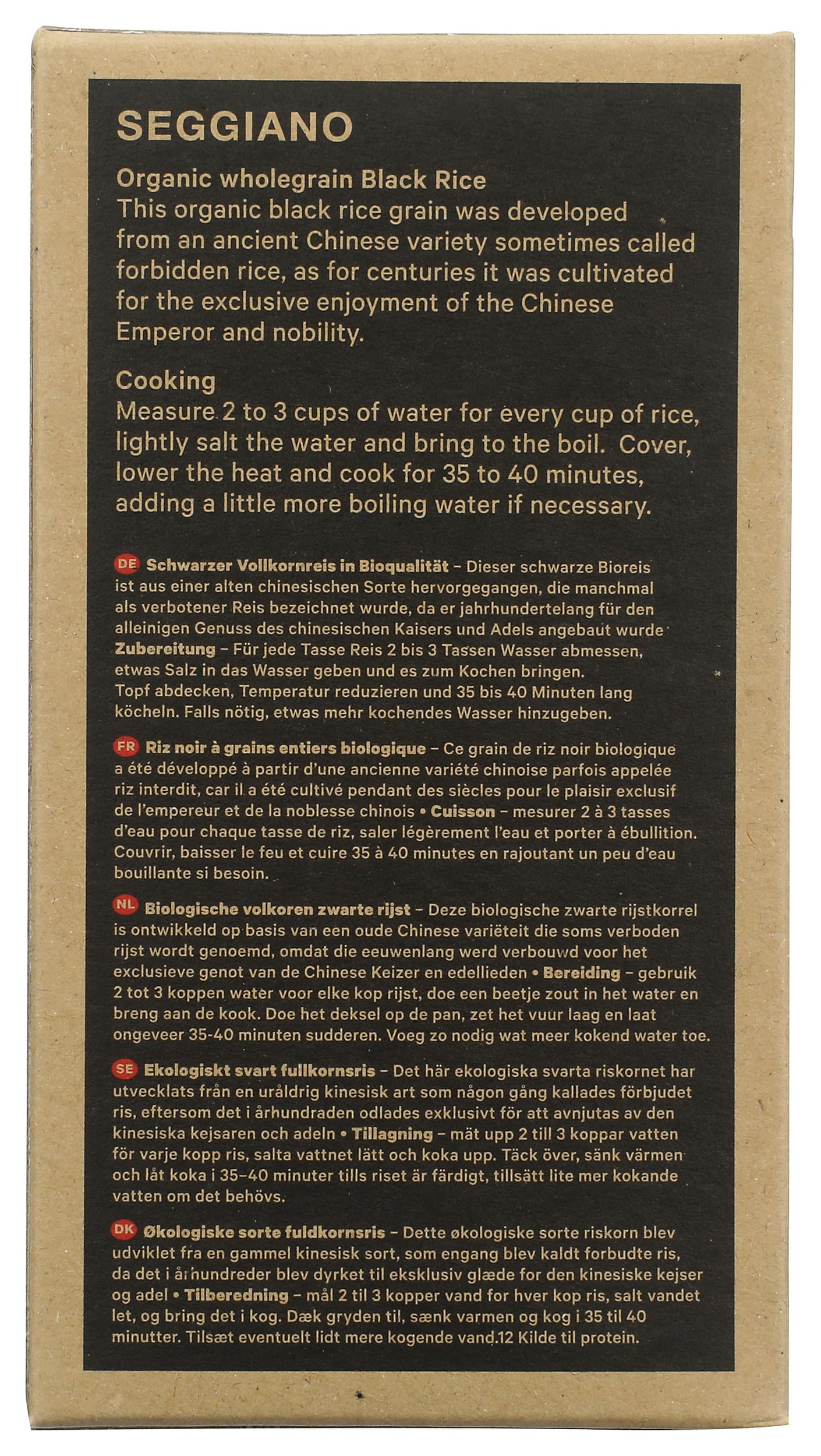 Seggiano, Rice Black Nerone Organic, 18 Ounce
