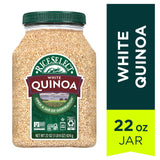 RiceSelect White Quinoa, Premium White Seeds, Gluten-Free, Non-GMO, Good Source of Fiber and Protein, 22oz Jar (Pack of 1)