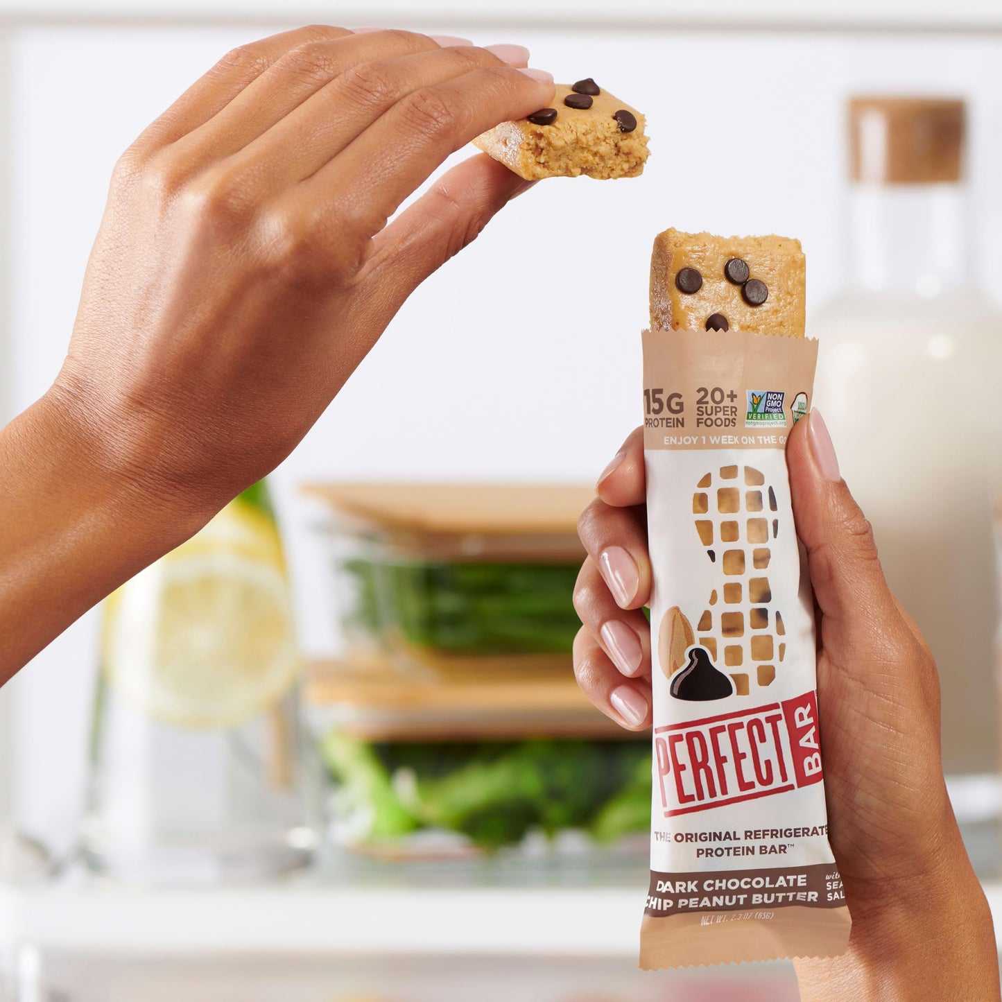 Perfect Bar Gluten-Free Dark Chocolate Chip Peanut Butter Protein Bar, 4 count, 2.3 oz