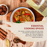 52USA Cinnamon Sticks, Star Anise, Whole Cloves - 4oz Each, All Natural Spice Set, No Preservatives, Perfect Kitchen Refill, Spice Gift Set