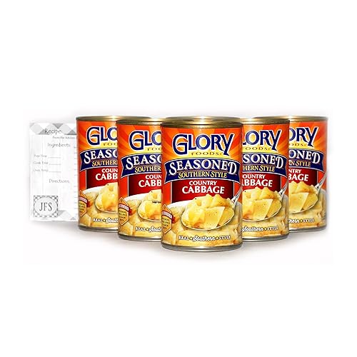 Glory Seasoned Country Cabbage, 15oz cans (Pack of 6)