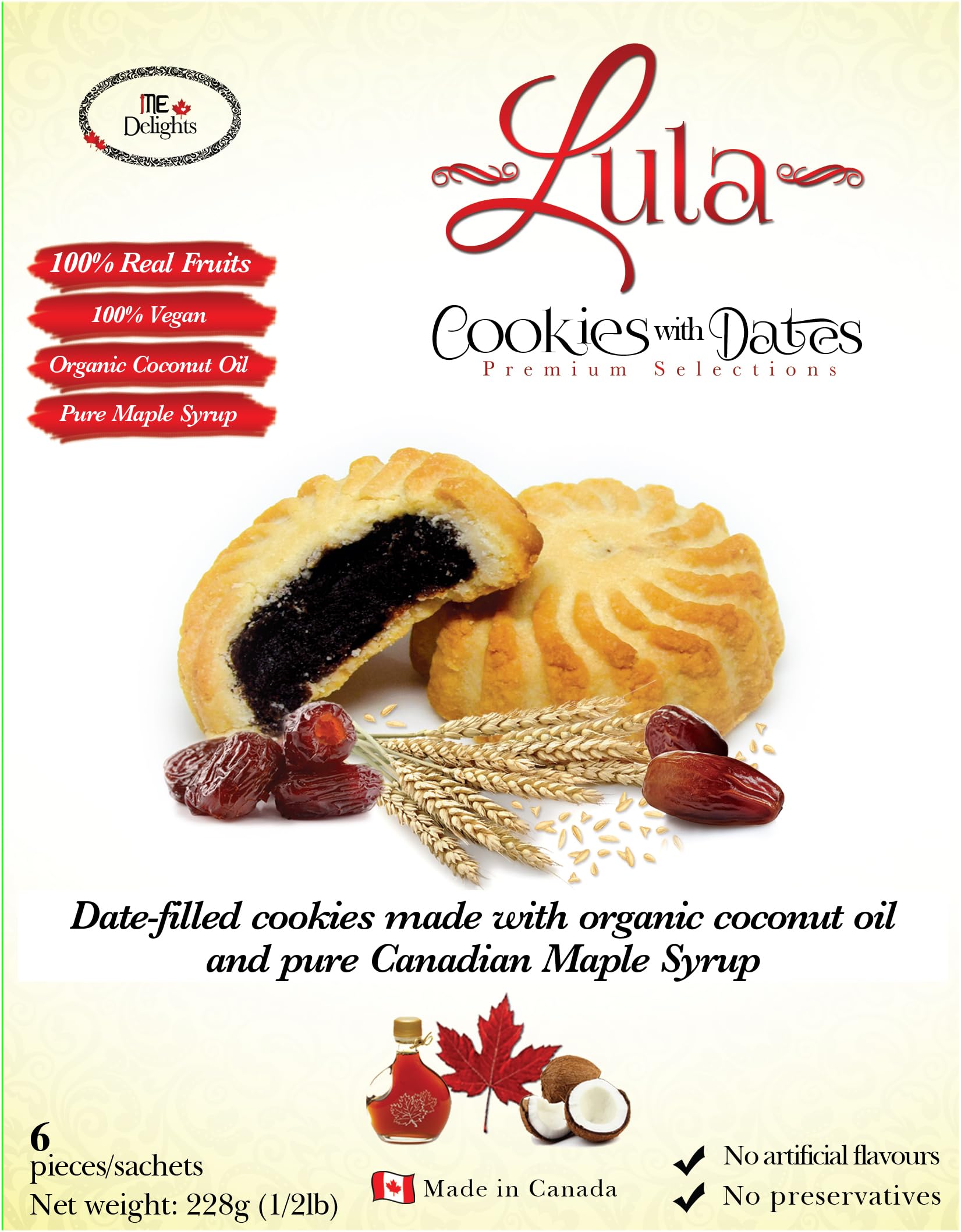 Lula Raisins Filled Cookies (Date)