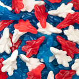 Patriotic Candy | 1-Pound Bag | Red White and Blue Candy for 4th of July Party Favors | Berry Flavored Airplane Gummies for Buffets and Themed Dessert