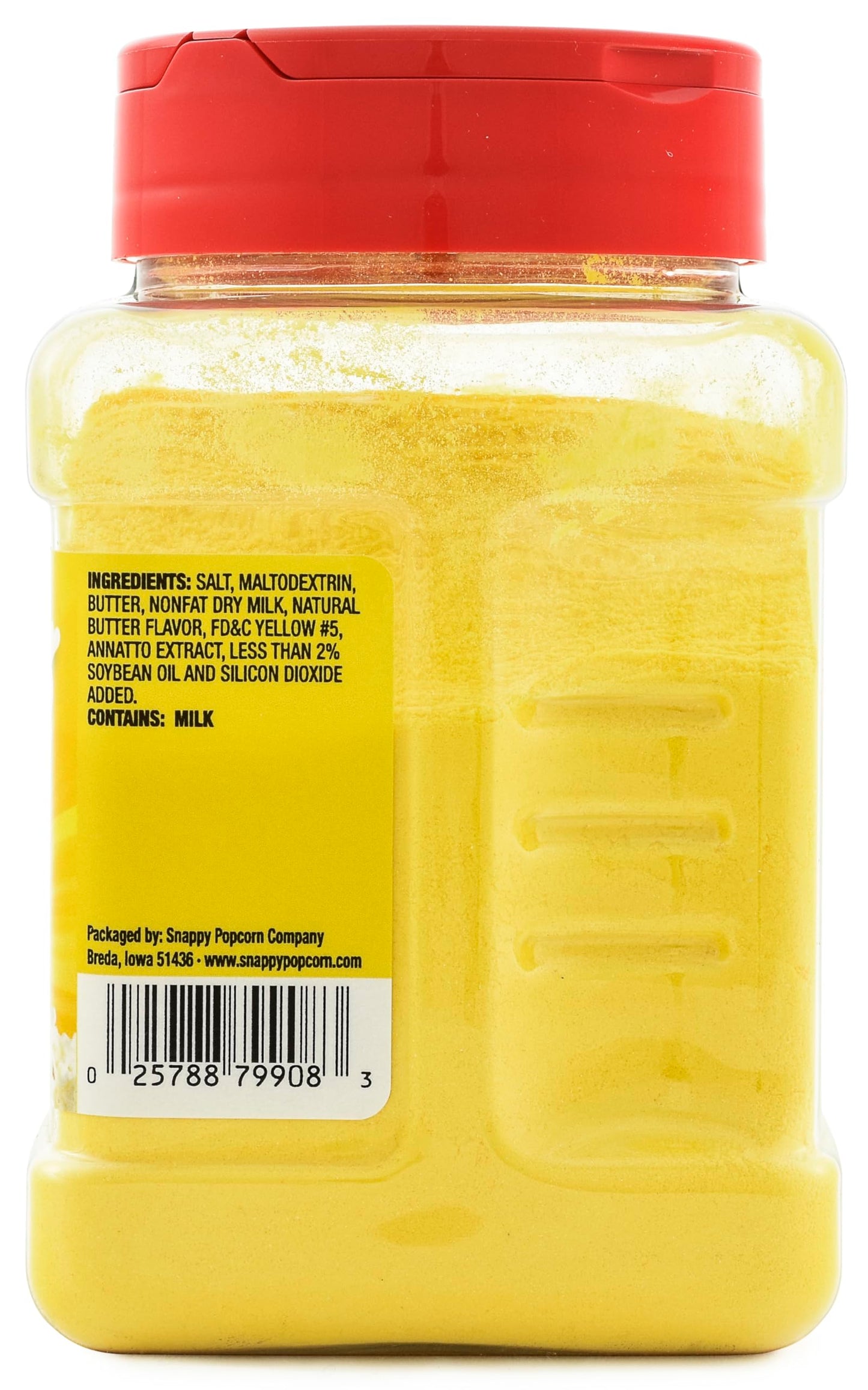 Snappy Butter Popcorn Seasoning, 12 oz, 12-Count Case, Bold Butter and Salt Flavor, No MSG Added