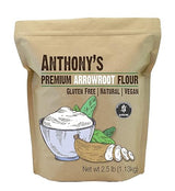 Anthony's Premium Arrowroot Flour Powder, 2.5 lb, Gluten Free, Non GMO, Cornstarch Alternative
