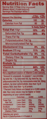 Gold Medal Popcorn Kit Coconut, 8oz kit for 6 Oz popper, 36 count