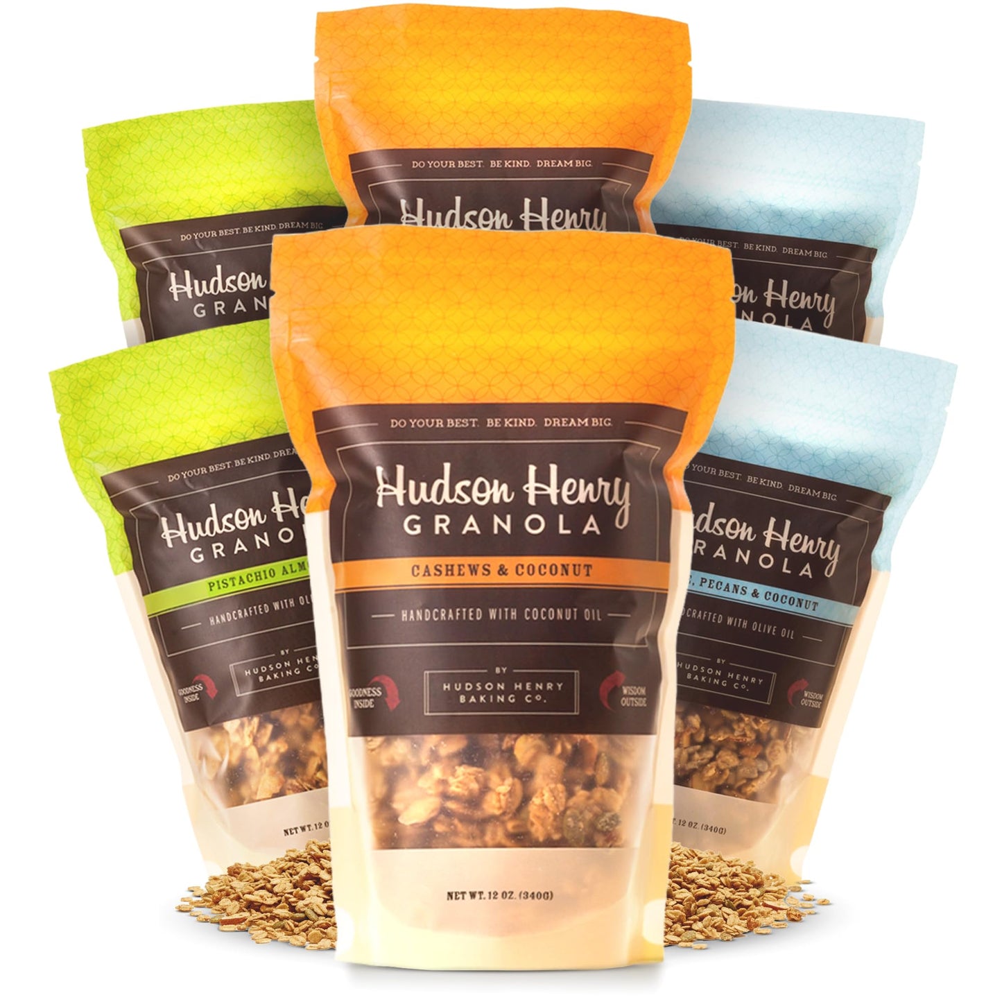 Hudson Henry Granola Coconut Lovers Variety Pack | Small Batch Baked Gluten Free Granola with Pure Maple Syrup, Organic Coconut & Extra Virgin Olive