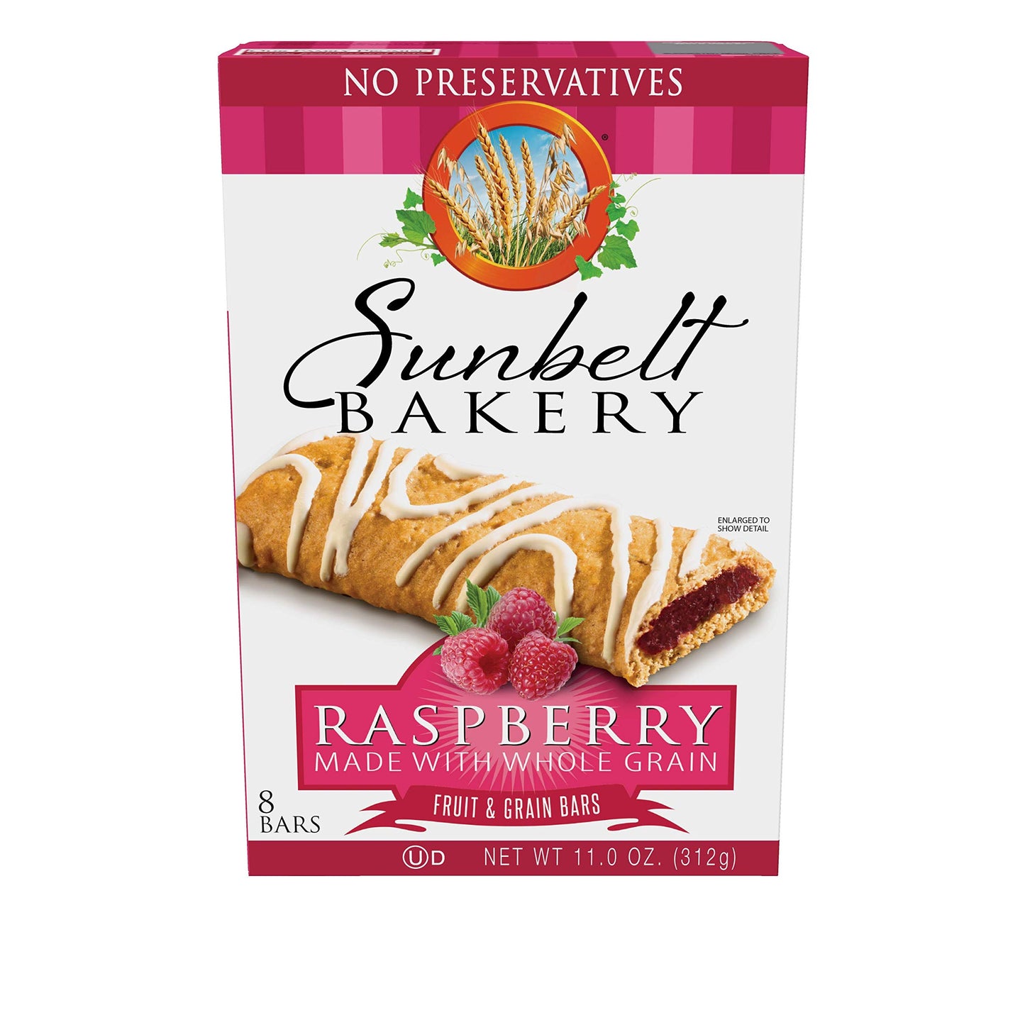 Sunbelt Bakery's Raspberry Fruit & Grain Bars, 5 Boxes, No Preservatives (40 Bars)