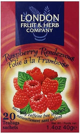 London Fruit & Herb Company Raspberry Rendezvous Tea, 20 Tea Bags, 1.4 Oz