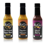 Hot Sauce Bundel Gift Box by Fresco Sauce 3 Pack - Fire Roasted Jalapeno - Serrano - Chipotle & Habanero - Chipotle - Habanero - Ghost Berry - Ghost