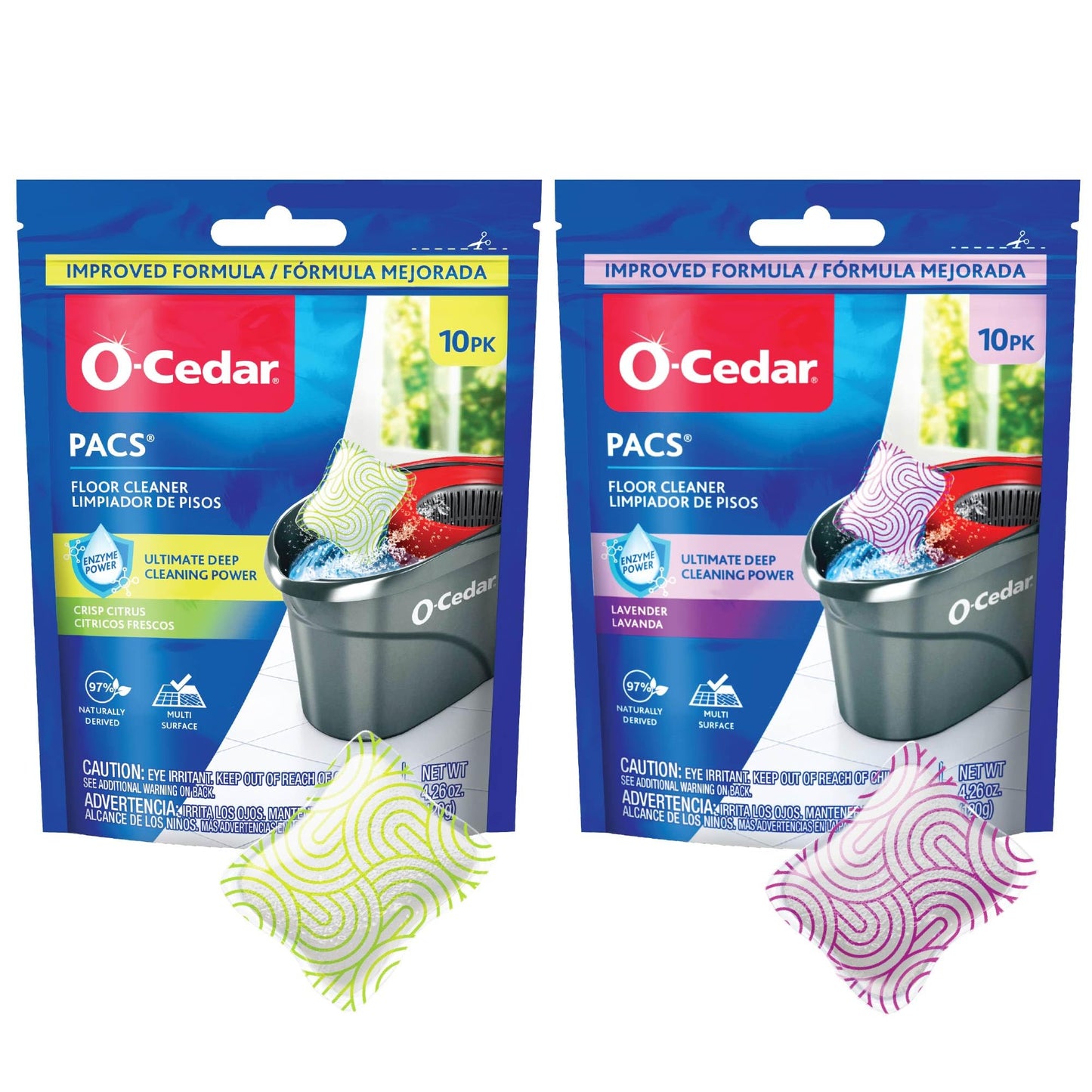 O-Cedar 2 Easywring Refills + 1 Citrus and 1 Lavender PACS (Variety Pack)