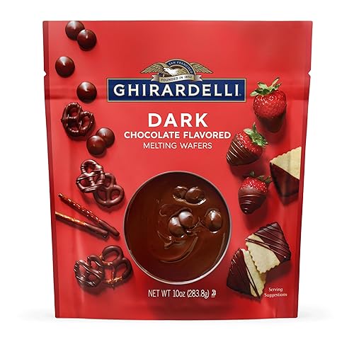 GHIRARDELLI Dark Chocolate Flavored Melting Wafers, 10 oz Bag - Rich Chocolate Candy Melts for Dipping, Coating, Molding & Baking