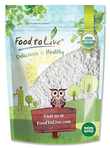 Food to Live Organic Potato Starch, 2 Pounds - Unmodified Powder, Non-GMO, Pure Flour, Kosher, Vegan, Bulk, Great for Cooking, Baking, and Thickening