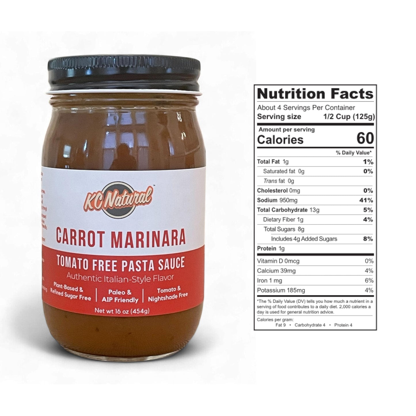 KC Natural - Paleo AIP No Tomato Carrot Marinara - 16 oz