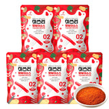 MISSLEE Tteokbokki Sauce Mix (5 Pack, 2 Servings Each), Level 2 Original, Korean Powder Sauce for Rice Cakes, Stir-Fries, and More (1.76 oz(pack