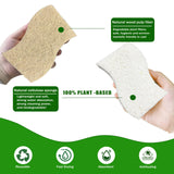 UCCO Eco Friendly Biodegradable Kitchen Sponges 12 Pack - Natural Compostable Cellulose with Coconut Scrubber - Sustainable Zero Waste Dish Sponges