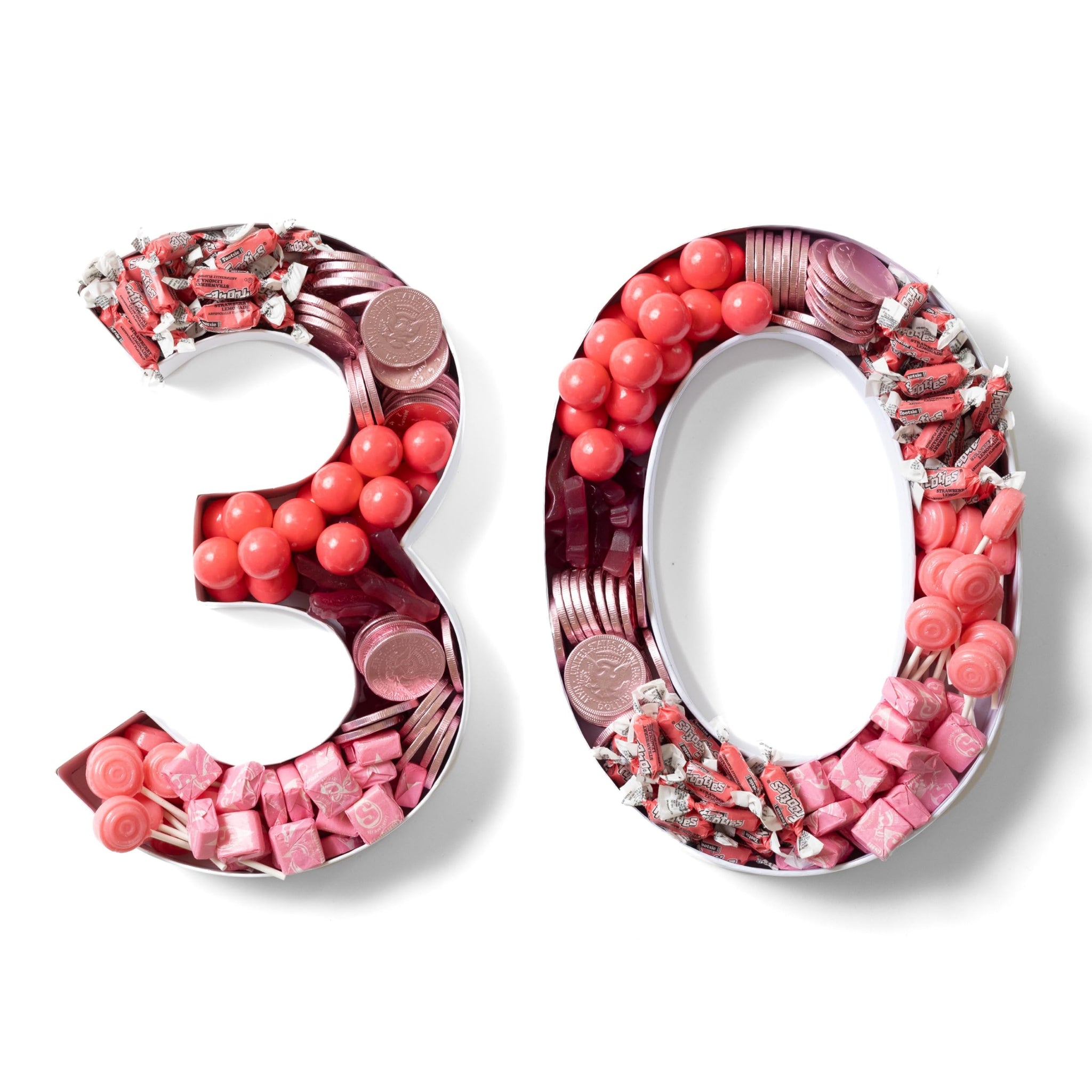 Sisterly Market - Cardboard Numbers and Cardboard Letters Fillable Candy Box, Handmade Marquee Letters for Parties and Milestones, Letter U, 12" L x