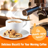 Cooper Street Twice Baked Orange Cranberry Biscotti Cookies - Light and Crispy Coffee Cookie Bites - Traditional Low Calorie Italian Snacks for Adults