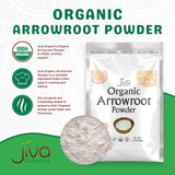 Jiva Organics Organic Arrowroot Flour (Powder) 2 Pound Bag - Raw, Non-GMO, Gluten Free