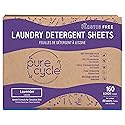 World Amenities Pure Cycle Laundry Detergent Sheets - No Spill Travel Pack - 160 Loads (Lavender Peppermint)
