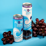 Zenbodi Aloha Zen Grape Burst - AWAKEN Functional Beverage - 12 Pack Energy Drink, Zero Sugar Energy Drinks, with L-Alpha GPC, Caffeine
