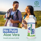 Aloe Vera Juice, No-Pulp Organic Drink, Healthy with Aloe Powder and Lemon Juice, 5 Calories, Low Sugar, No Artificial Ingredients, 16.9 oz, 12 Pack