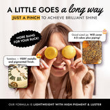 MONÉGASQUE Gold Edible Glitter for Drinks 15g - Edible Glitter for Cakes & Cocktails - Gold Luster Dust for Cocktail, Father's Day Cake Topper, Food