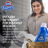 Clorox Fraganzia Liquid Laundry Detergent, Lavender with Eucalyptus Scent - HE Compatible for All Front and Top Load Washing Machines, Long-Lasting