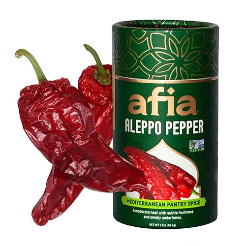 Afia - Aleppo Pepper Flakes | Aleppo Mediterranean Pantry Spice for Middle Eastern Dishes, Meals and Cuisine | Premium Middle Eastern Spices, 1.7oz