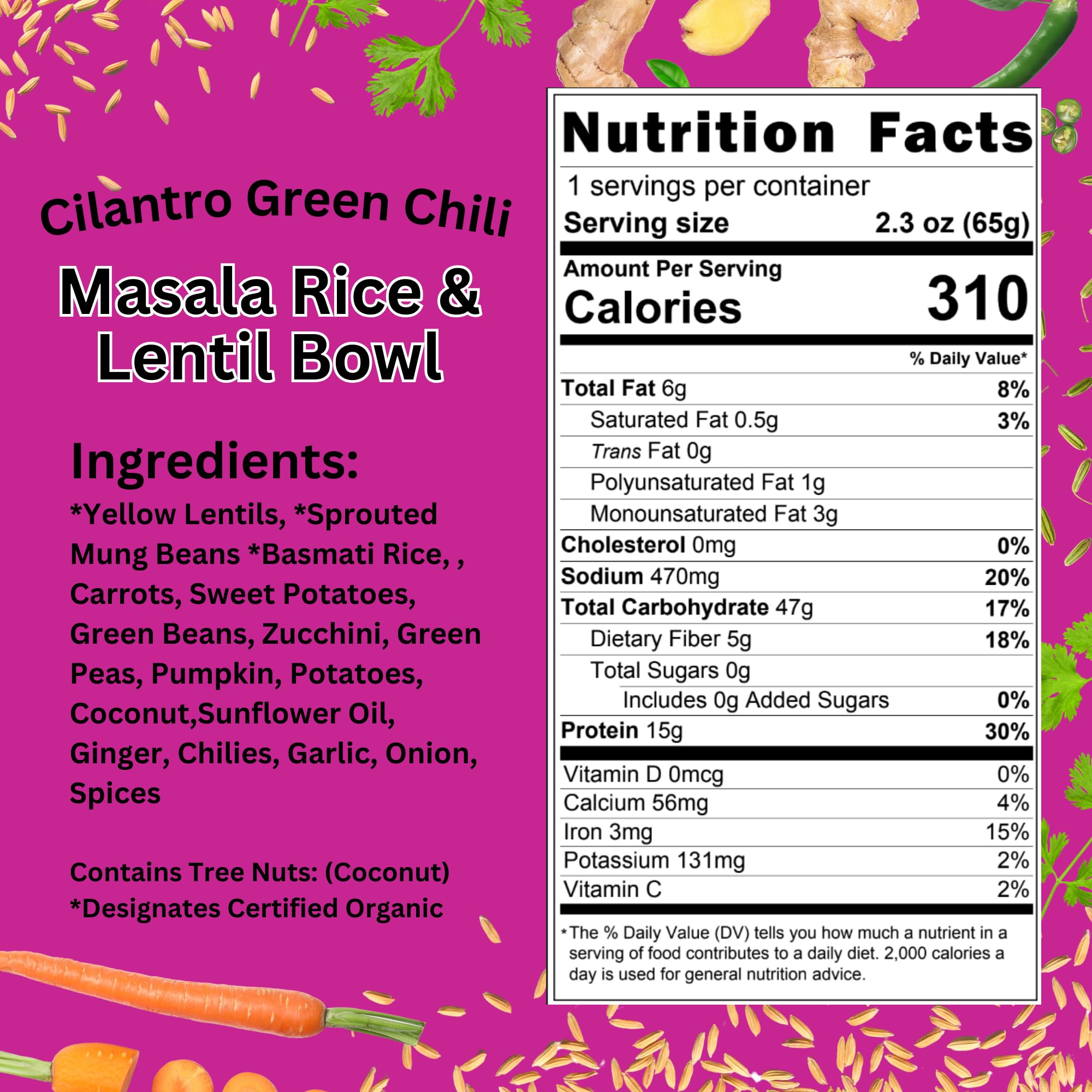 Aahana's Lentil Bowl - Masala - Vegan Food, Gluten Free Meals, Kosher, Non-GMO, Plant-Based, Meals Ready To Eat Indian Food & Vegetarian Food | Just