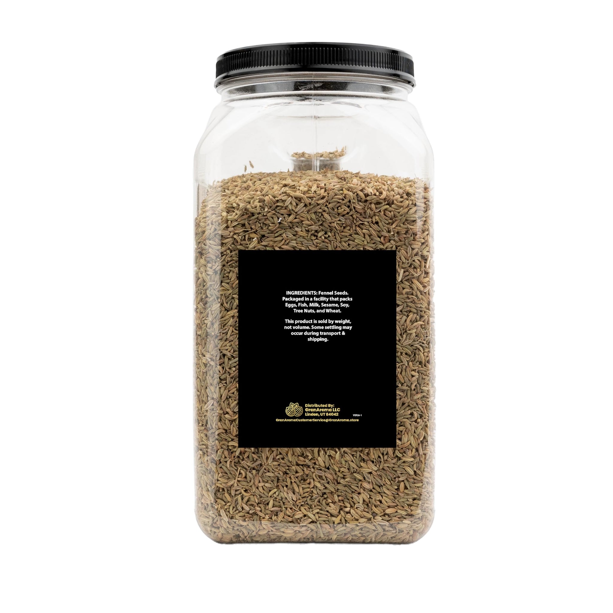 GranAroma Fennel Seeds, Whole Seeds, Light Flavor, Cooking & Baking (64 Ounce)