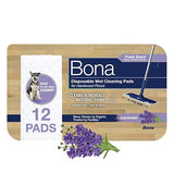 Bona® Disposable Wet Cleaning Pads for Hardwood Floors, Lavender Scent
