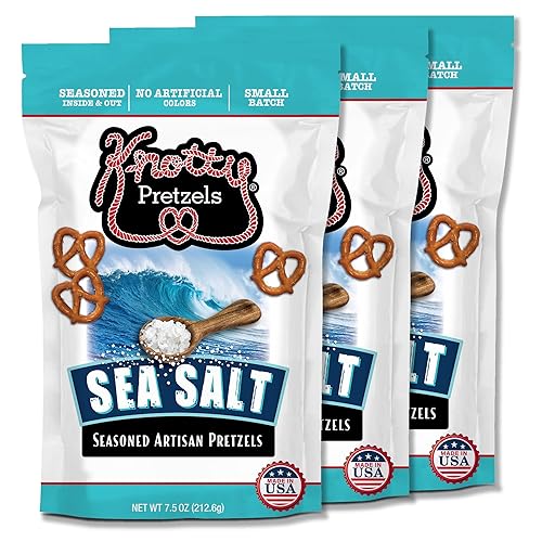 Knotty Pretzels - "The Official Pretzel of Beer" 7.5 oz Individual Seasoned Pretzels in Resealable Pretzel Snack Bags, The Perfect Pairing for Beer