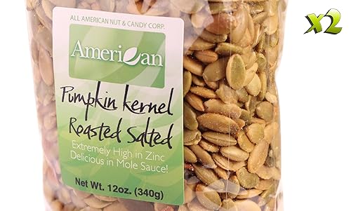 (Two) 12oz Gourmet Style Bags of Roasted Salted Pumpkin Seeds [24oz. / 1½ lb.]