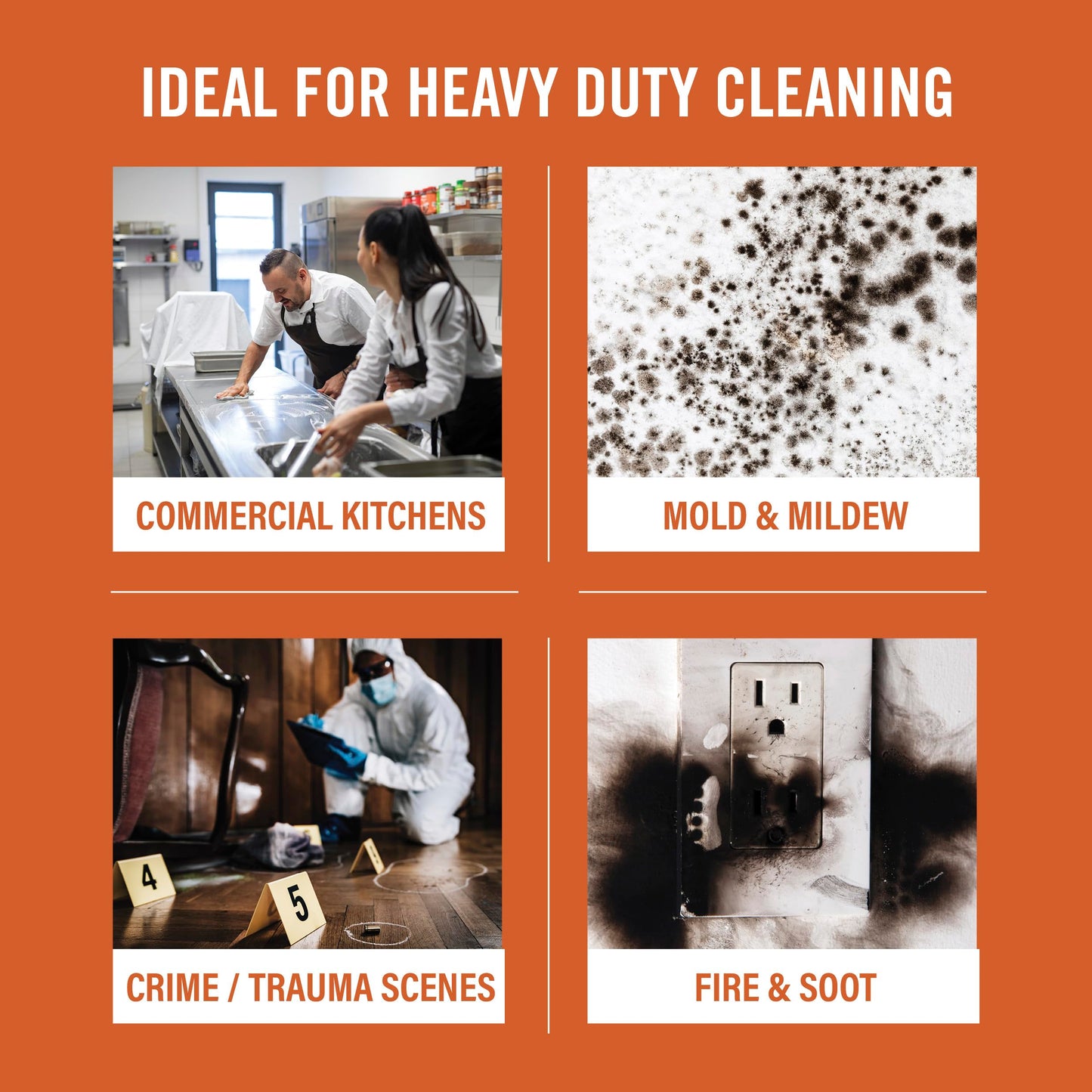 Benefect Atomic Fire & Soot Degreaser - Heavy Duty Botanical Cleaner for Fire Damage, Smoke & Grease Residue - Safe for Kids, Pets & Chemically