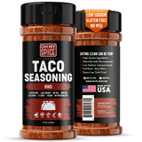 Taco Seasoning Mix BBQ Rub - Gluten Free & Low Sodium Mexican Seasoning Blend for Taco Tuesday Night. BBQ Seasonings for Fajita & Burrito. Meat, Steak