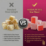 Turkish Delight Candy (Lokum) - Gourmet Chewy Candy, Premium Gift Box - Honeycomb Packaging, 8.8 oz (250g), Middle Eastern Sweets (Rose)