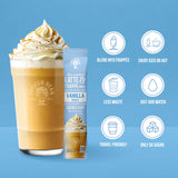 The Frozen Bean Vanilla Bean Frappe & Latte Instant Mix (10 Sticks), Made with Arabica Coffee, Double Shot Caffeine, Low Sugar & Premium Ingredients