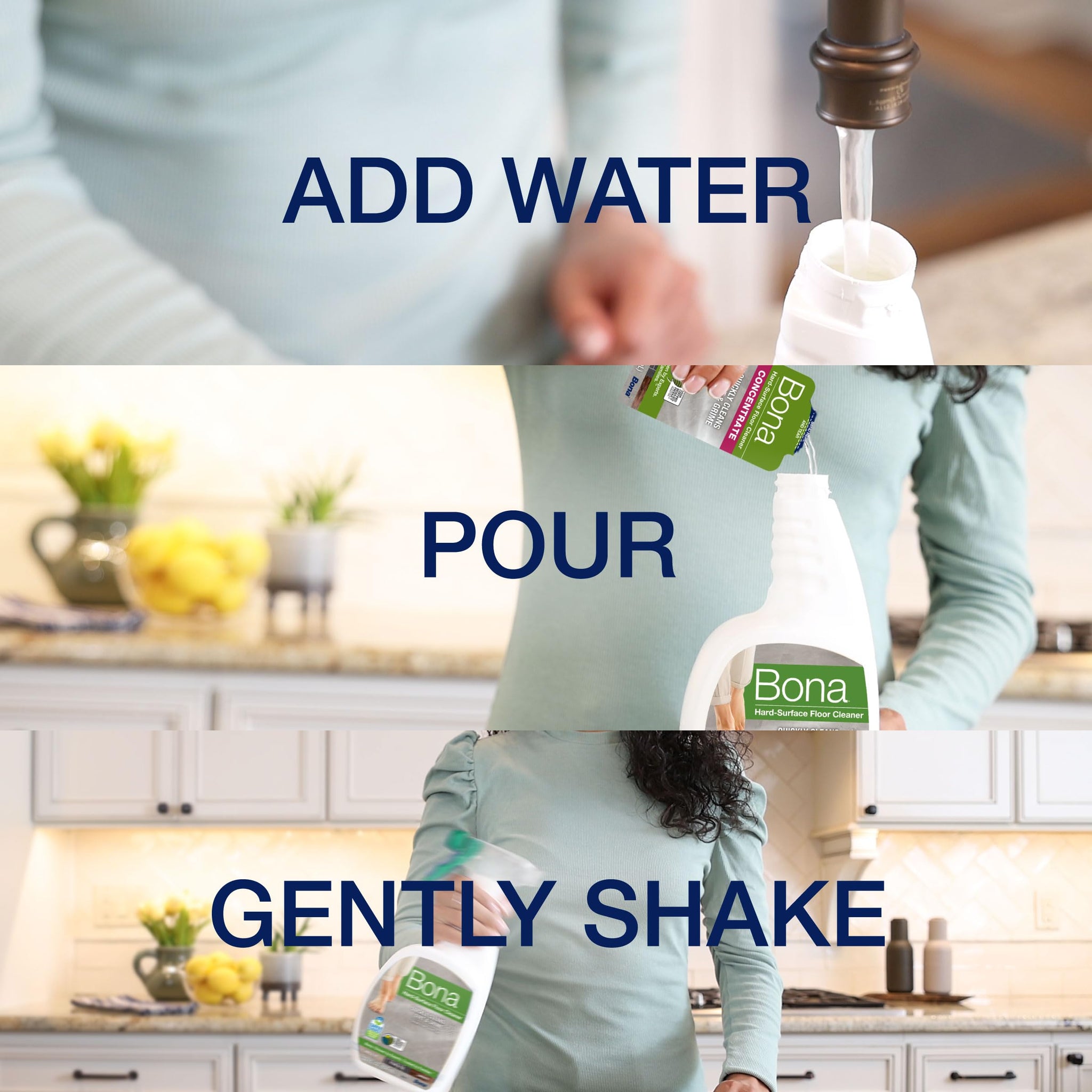Bona® Multi-Surface Floor Cleaner Spray - 32 fl oz - Unscented - Includes Filled Bottle + Concentrate Refill for Multi-Surface Floor Cleaning