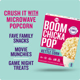 Angie's BOOMCHICKAPOP Lightly Sweet Kettle Corn Microwave Popcorn, (6) 3.29 oz. bags