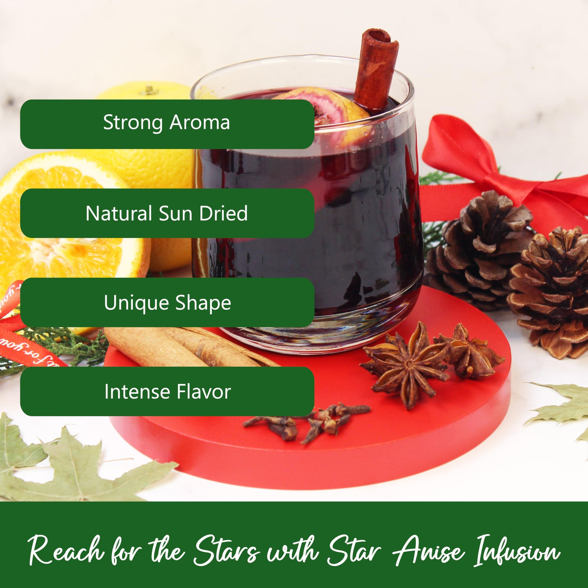NPG Whole Star Anise Pods 4 Ounce, 100% Natural Whole Chinese Anise Star Pods Sun Dried Spice, Anis Estrella/Badian Khatai/Illicium Verum, Widely Used
