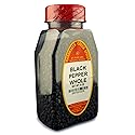 BLACK PEPPER WHOLE, PEPPERCORNS FRESHLY PACKED IN LARGE JARS, spices, herbs, seasonings