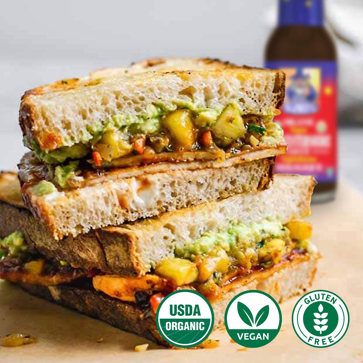 The Wizards Organic Vegan Worcestershire Sauce - Organic Worcestershire Sauce, Vegetarian Worcestershire Sauce, Vegan Fish Sauce - 5 Fl Oz