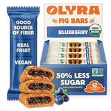 Olyra Blueberry Fig Bars, Organic Snacks, Healthy Snacks for Adults and Kids, Low Sugar, Vegan, Office Breakfast Bars, USDA Certified Organic, Non GMO