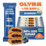 Olyra Blueberry Fig Bars, Organic Snacks, Healthy Snacks for Adults and Kids, Low Sugar, Vegan, Office Breakfast Bars, USDA Certified Organic, Non GMO